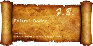 Falusi Bodor névjegykártya